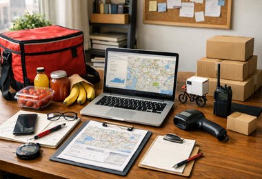 Last-mile delivery route map